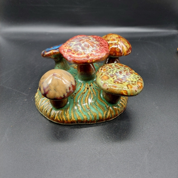Ceramic Glazed Mushrooms Decor / Decorative Unique Art MCM Retro - Picture 7 of 7